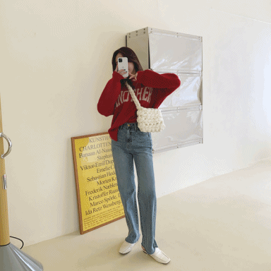 뜨게 숄더 미니백