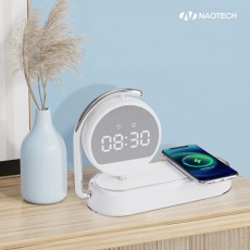 [나오테크] 무선고속충전 터치 무드등 시계 NAO-L5100C